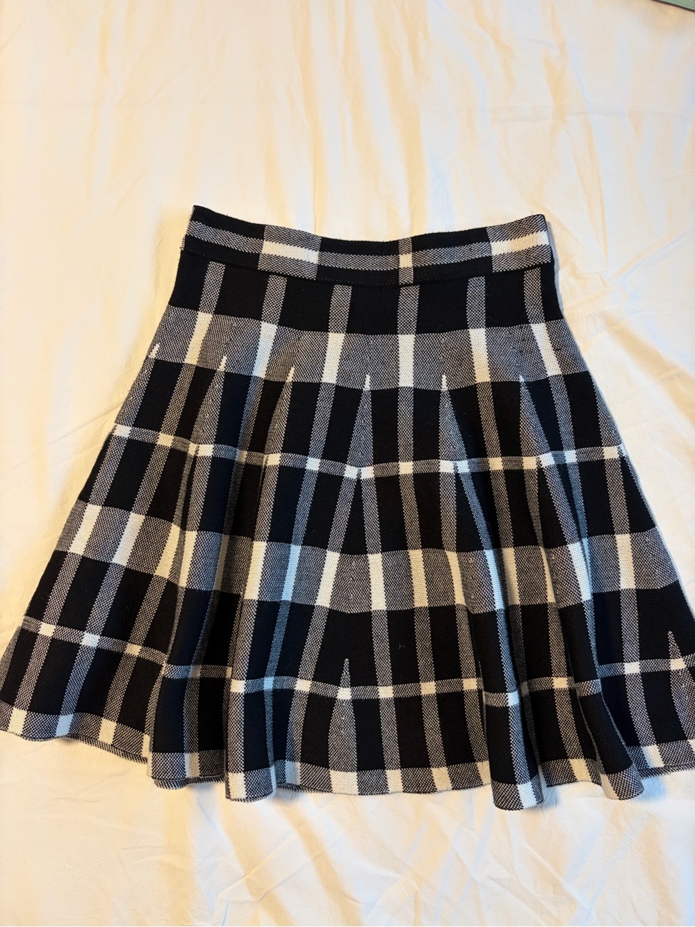 Plaid Knit Mini Skirt Preppy Dark Academia Schoolgirl